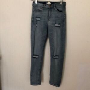 H & M Distressed MID RISE JEANS SIZE 2